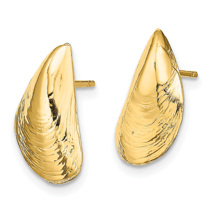 14K Mussel Shell Post Earrings-TE854