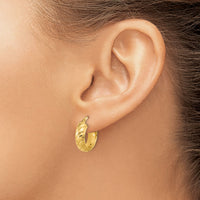 14k Polished Fancy Hoops-TF1076