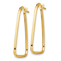 14k 1.5mm Polished Triangle Dangle Hoop Earrings-TF1366
