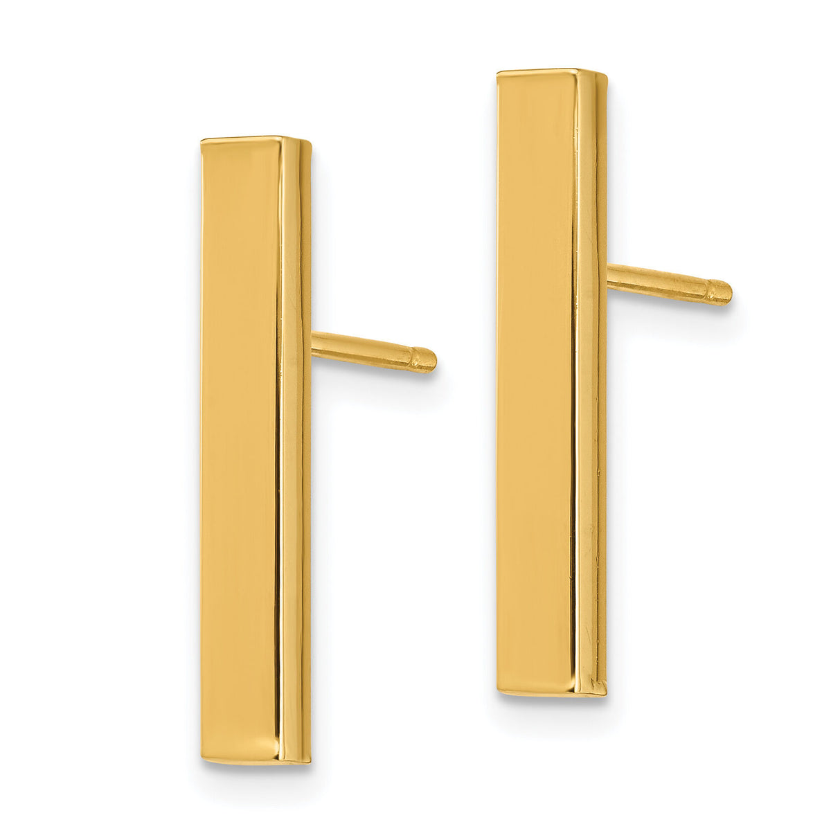 14k Polished 3mm Post Earrings-TF1379