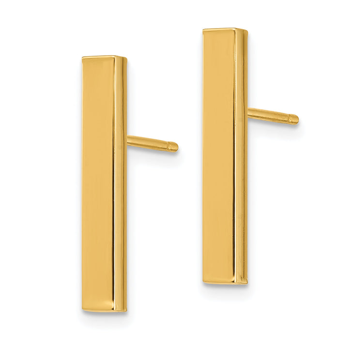 14k Polished 3mm Post Earrings-TF1379