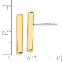 14k Polished 3mm Post Earrings-TF1379