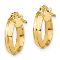 14k Polished Small 3mm Hoop Earrings-TF1380