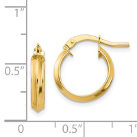 14k Polished Small 3mm Hoop Earrings-TF1380