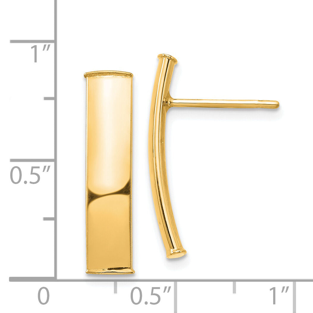 14k Polished 5mm Post Earrings-TF1388