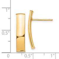 14k Polished 5mm Post Earrings-TF1388