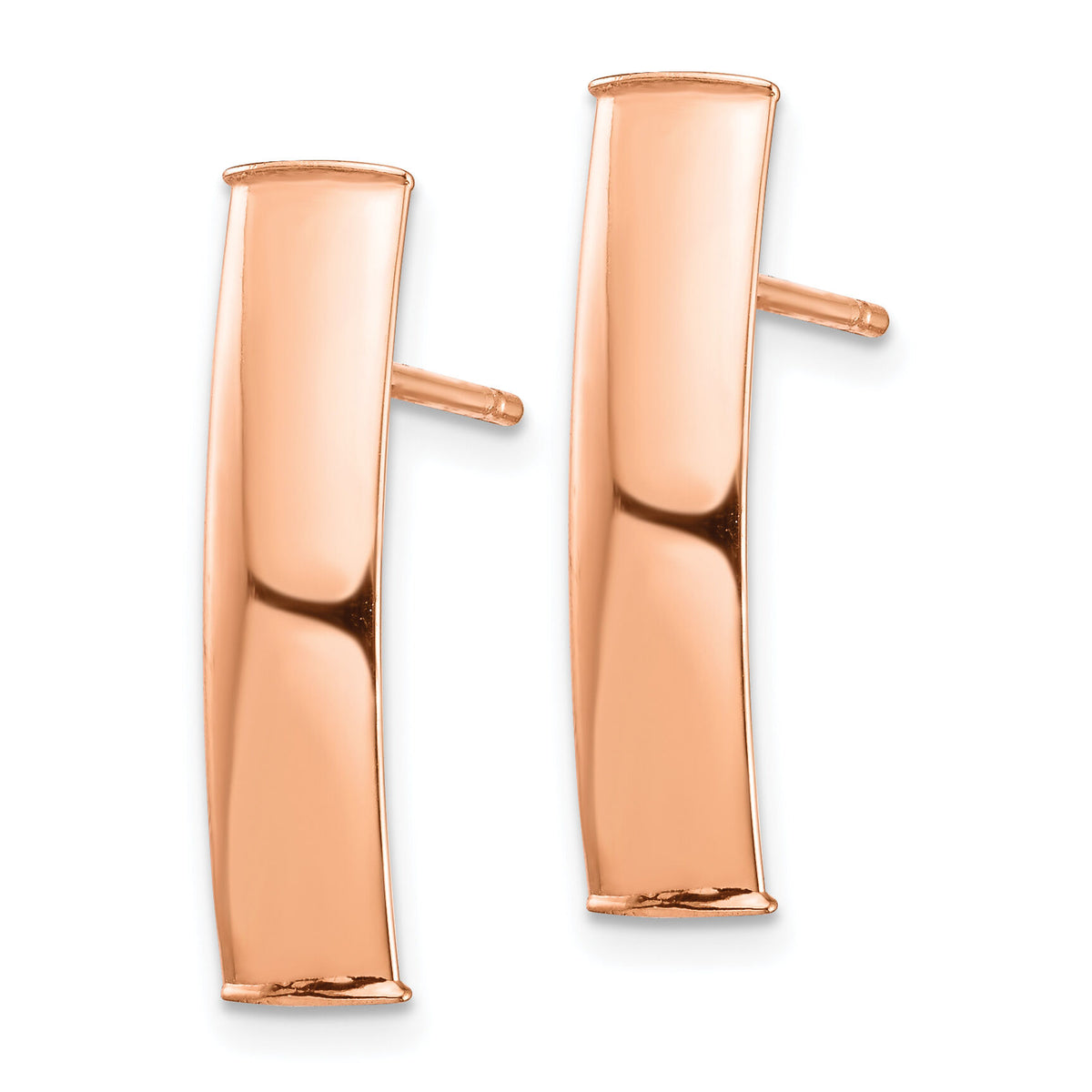 14k Rose Gold Polished 5mm Post Earrings-TF1388R