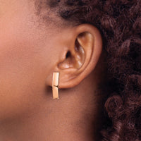 14k Rose Gold Polished 5mm Post Earrings-TF1388R