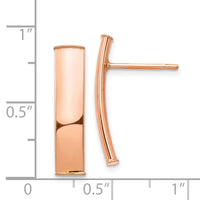 14k Rose Gold Polished 5mm Post Earrings-TF1388R