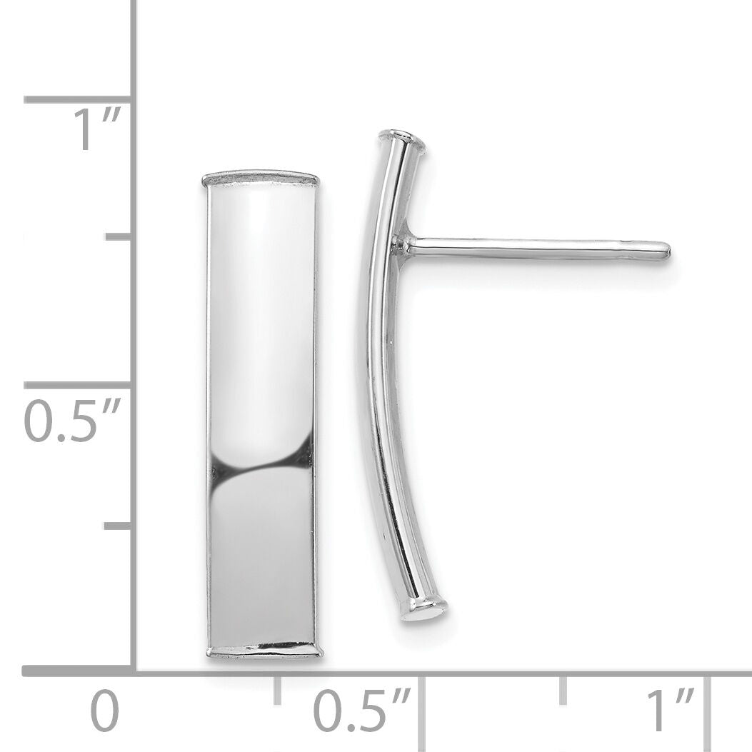 14k White Gold Polished 5mm Post Earrings-TF1388W