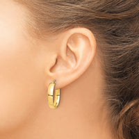 14k High Polished 5mm Hoop Earrings-TF1402