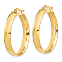14k High Polished 5mm Hoop Earrings-TF1403