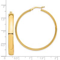 14k High Polished 5mm Hoop Earrings-TF1405