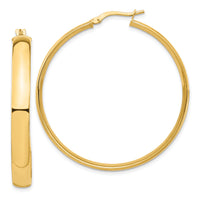14k High Polished 5mm Hoop Earrings-TF1405