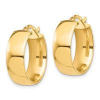 14k High Polished 7mm Hoop Earrings-TF1412