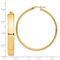 14k High Polished 7mm Hoop Earrings-TF1417