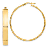 14k High Polished 7mm Hoop Earrings-TF1417