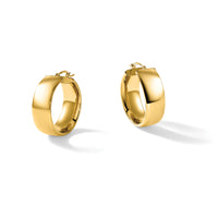 14k High Polished Small 10mm Hoop Earrings-TF1421
