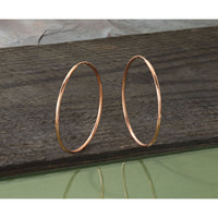 14k Rose Gold 1.50mm Polished Endless Tube Hoop Earrings-TF1433