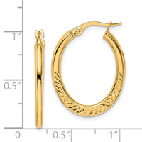 14K Yellow Gold Hoop Earrings-TF1466