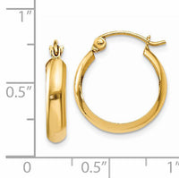 14k Polished 3.5mm Hoop Earrings-TF150