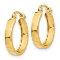 14k Polished 3mm Hoop Earrings-TF151