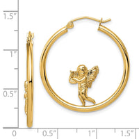 14k with Angel Hoop Earrings-TF1513