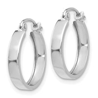 14k White Gold Polished 3mm Hoop Earrings-TF151W