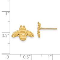 14K D/C Bee Post Earrings-TF1551