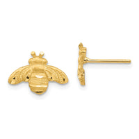 14K D/C Bee Post Earrings-TF1551