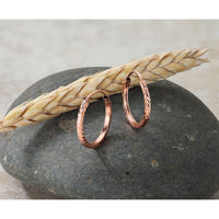 14k Rose Gold 1.60mm D/C Square Tube Endless Hoop Earrings-TF1601