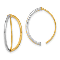 14K w/Rhodium Dangle Threader Earrings-TF1733