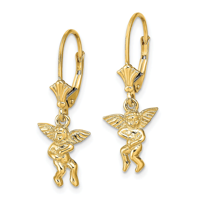 14k Angel Leverback Earrings-TF1779