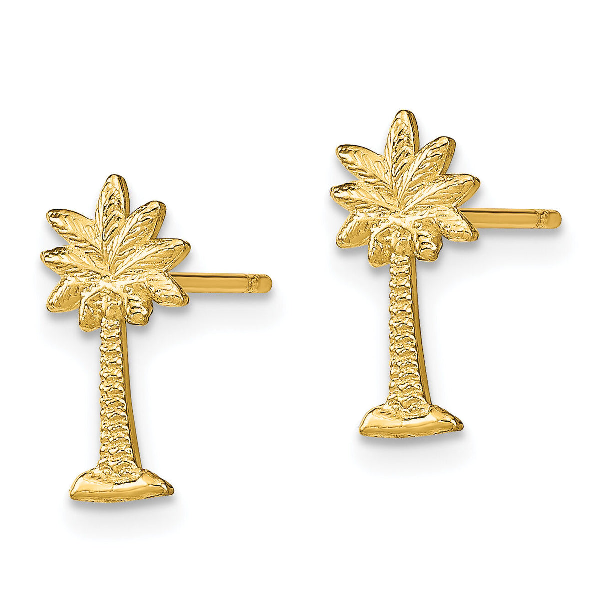 14k Palm Tree Post Earrings-TF1923