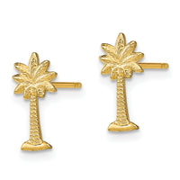 14k Palm Tree Post Earrings-TF1923