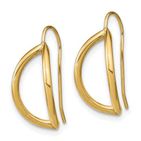 14k Half Circle Wire French Wire Earrings-TF1940