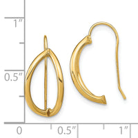 14k Half Circle Wire French Wire Earrings-TF1940