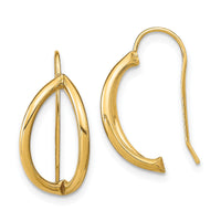 14k Half Circle Wire French Wire Earrings-TF1940
