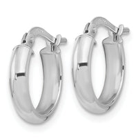 14k White Gold Polished 2.9mm Hoop Earrings-TF1966W