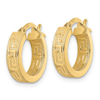 14K Polished Hoop Earrings-TF2067