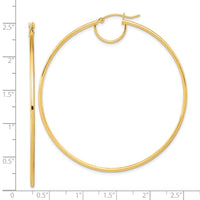 14K Polished Fancy Hoop Earrings-TF2151
