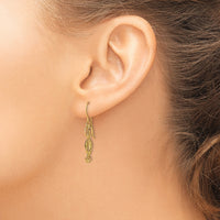 14K Oval Link Dangle Earrings-TF2161