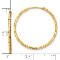14k D/C 1.50mm Endless Hoop Earrings-TF2176