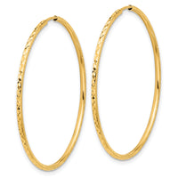 14k D/C 1.50mm Endless Hoop Earrings-TF2179