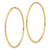 14k D/C 1.50mm Endless Hoop Earrings-TF2181