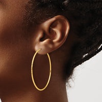 14k D/C 1.50mm Endless Hoop Earrings-TF2181