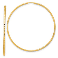 14k D/C 1.50mm Endless Hoop Earrings-TF2181