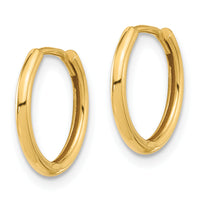 14K Polished Hinged Hoop Earrings-TF2301