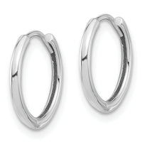 14K White Gold Polished Hinged Hoop Earrings-TF2301W