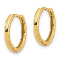 14K Polished Hinged Hoop Earrings-TF2304